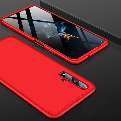 Hard Rigid Plastic Matte Finish Front and Back Cover Case 360 Degrees P01 for Huawei Honor 20S Red