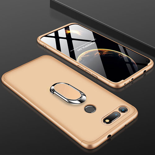 Hard Rigid Plastic Matte Finish Front and Back Cover Case 360 Degrees P01 for Huawei Honor V20 Gold