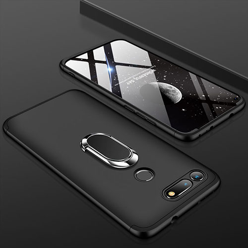 Hard Rigid Plastic Matte Finish Front and Back Cover Case 360 Degrees P01 for Huawei Honor View 20 Black