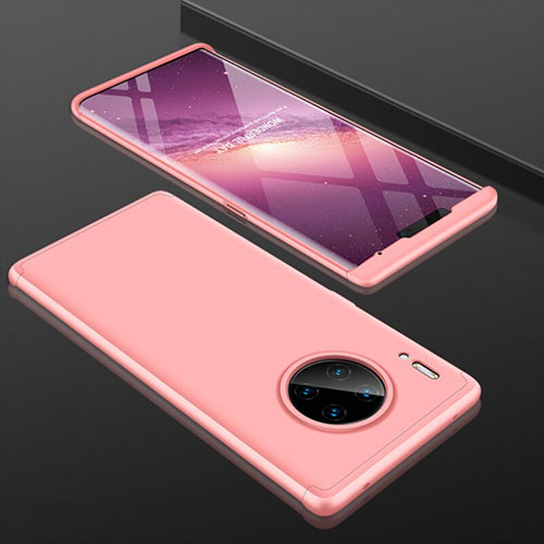 Hard Rigid Plastic Matte Finish Front and Back Cover Case 360 Degrees P01 for Huawei Mate 30 5G Pink