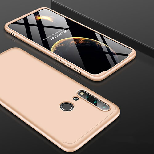 Hard Rigid Plastic Matte Finish Front and Back Cover Case 360 Degrees P01 for Huawei P20 Lite (2019) Gold
