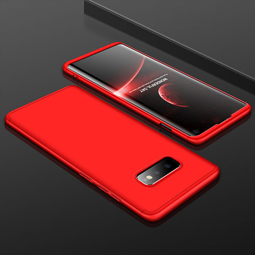 Hard Rigid Plastic Matte Finish Front and Back Cover Case 360 Degrees P01 for Samsung Galaxy S10e Red