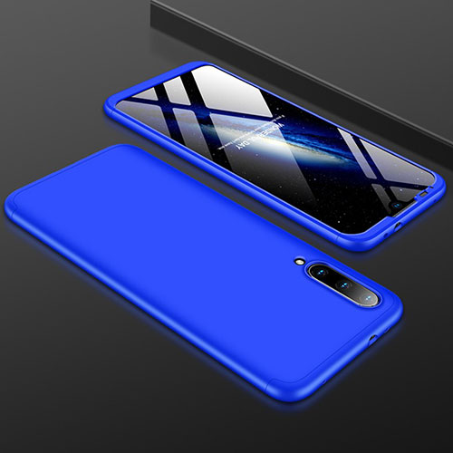 Hard Rigid Plastic Matte Finish Front and Back Cover Case 360 Degrees P01 for Xiaomi Mi A3 Blue