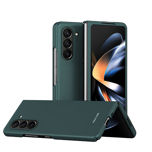 Hard Rigid Plastic Matte Finish Front and Back Cover Case 360 Degrees Q03H for Samsung Galaxy Z Fold5 5G Green