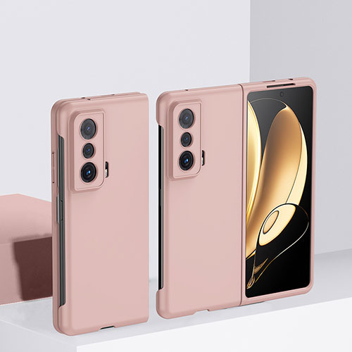 Hard Rigid Plastic Matte Finish Front and Back Cover Case 360 Degrees QH1 for Huawei Honor Magic Vs 5G Rose Gold