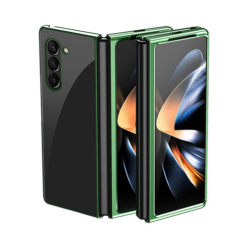 Hard Rigid Plastic Matte Finish Front and Back Cover Case 360 Degrees QH2 for Samsung Galaxy Z Fold5 5G Green