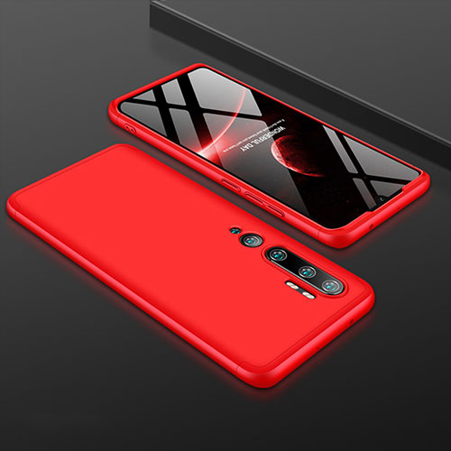 Hard Rigid Plastic Matte Finish Front and Back Cover Case 360 Degrees R01 for Xiaomi Mi Note 10 Pro Red