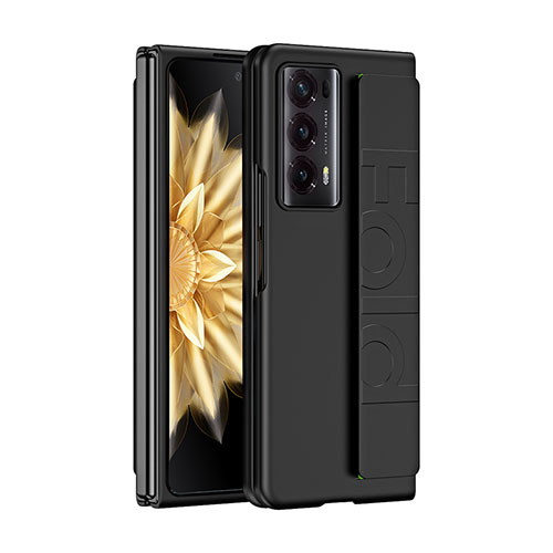 Hard Rigid Plastic Matte Finish Front and Back Cover Case 360 Degrees SD1 for Huawei Honor Magic V2 5G Black