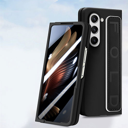 Hard Rigid Plastic Matte Finish Front and Back Cover Case 360 Degrees SD3 for Samsung Galaxy Z Fold5 5G Brown