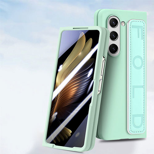 Hard Rigid Plastic Matte Finish Front and Back Cover Case 360 Degrees SD3 for Samsung Galaxy Z Fold5 5G Matcha Green