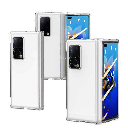 Hard Rigid Plastic Matte Finish Front and Back Cover Case 360 Degrees ZL6 for Huawei Mate X2 Clear