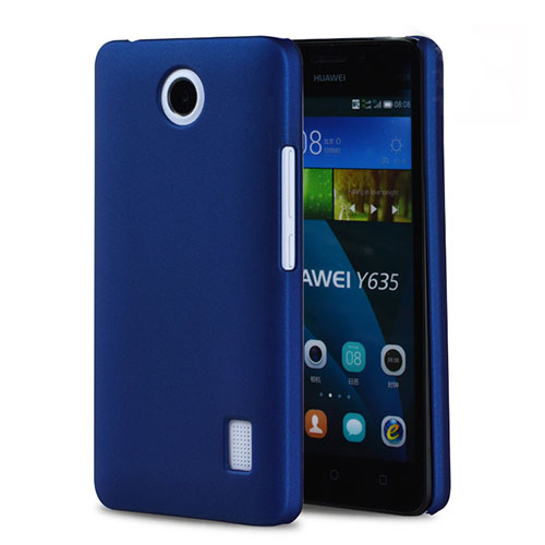 Hard Rigid Plastic Matte Finish Snap On Case for Huawei Ascend Y635 Blue