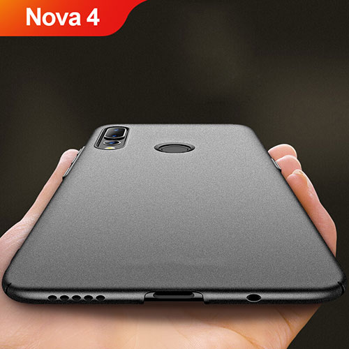 Hard Rigid Plastic Matte Finish Snap On Case for Huawei Nova 4 Black