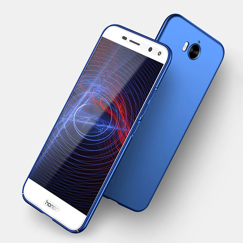 Hard Rigid Plastic Matte Finish Snap On Case for Huawei Y6 (2017) Blue