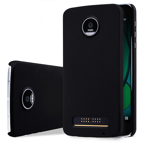 Hard Rigid Plastic Matte Finish Snap On Case for Motorola Moto Z Play Black