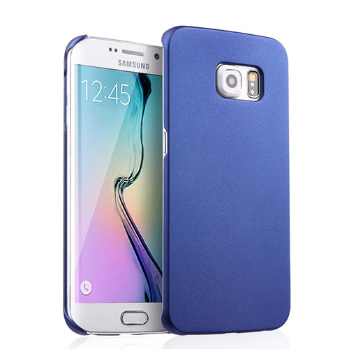 Hard Rigid Plastic Matte Finish Snap On Case for Samsung Galaxy S6 Edge SM-G925 Blue