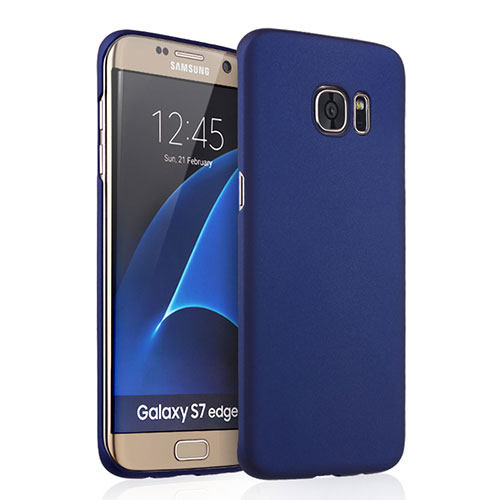 Hard Rigid Plastic Matte Finish Snap On Case for Samsung Galaxy S7 Edge G935F Blue