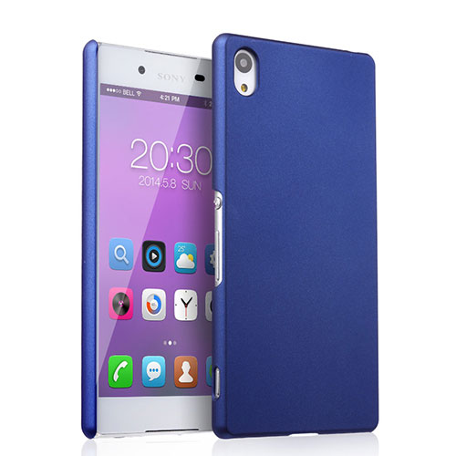 Hard Rigid Plastic Matte Finish Snap On Case for Sony Xperia Z3+ Plus Blue