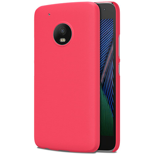 Hard Rigid Plastic Matte Finish Snap On Case M01 for Motorola Moto G5 Plus Red