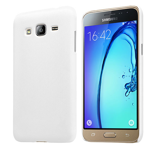 Hard Rigid Plastic Matte Finish Snap On Case M02 for Samsung Galaxy Amp Prime J320P J320M White