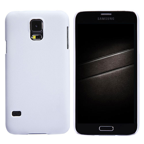 Hard Rigid Plastic Matte Finish Snap On Case M02 for Samsung Galaxy S5 G900F G903F White