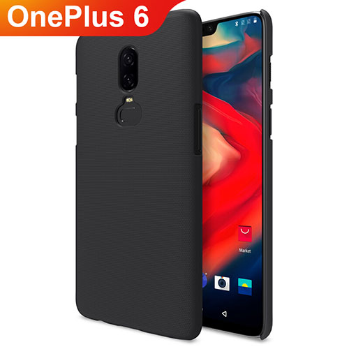 Hard Rigid Plastic Matte Finish Snap On Case M04 for OnePlus 6 Black