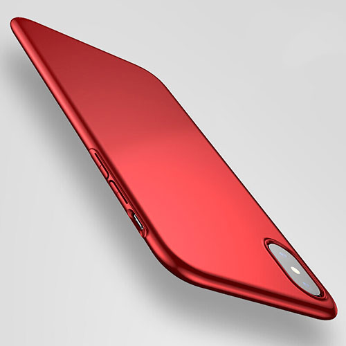 Hard Rigid Plastic Matte Finish Snap On Case M06 for Apple iPhone X Red