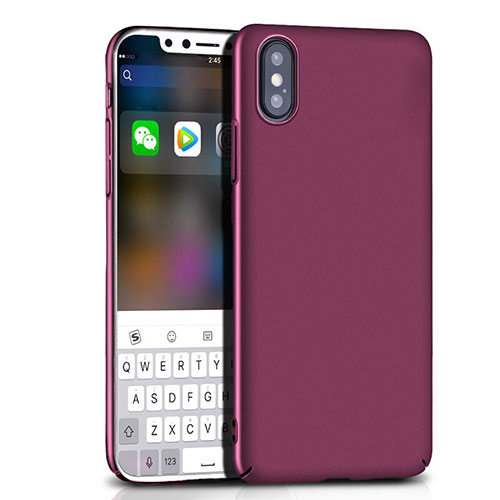 Hard Rigid Plastic Matte Finish Snap On Case M10 for Apple iPhone Xs Max Purple