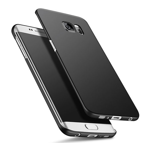 Hard Rigid Plastic Matte Finish Snap On Case Q02 for Samsung Galaxy S6 Edge+ Plus SM-G928F Black