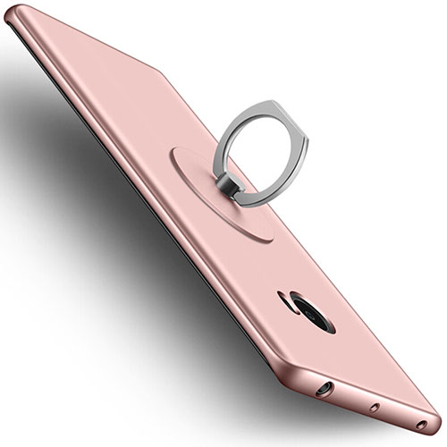 Hard Rigid Plastic Matte Finish Snap On Case with Finger Ring Stand for Xiaomi Mi Note 2 Special Edition Rose Gold