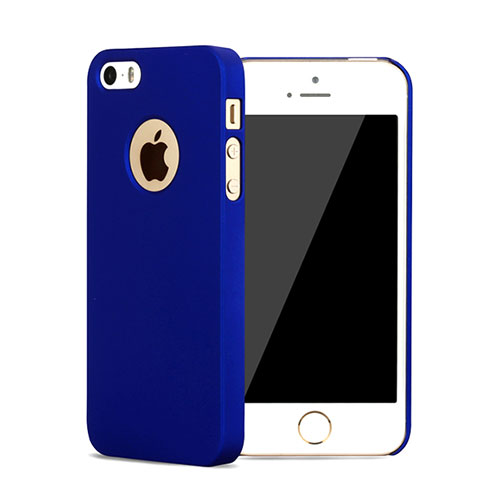 Hard Rigid Plastic Matte Finish Snap On Cover for Apple iPhone 5 Blue