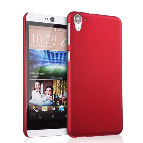 Hard Rigid Plastic Matte Finish Snap On Cover for HTC Desire 826 826T 826W Red