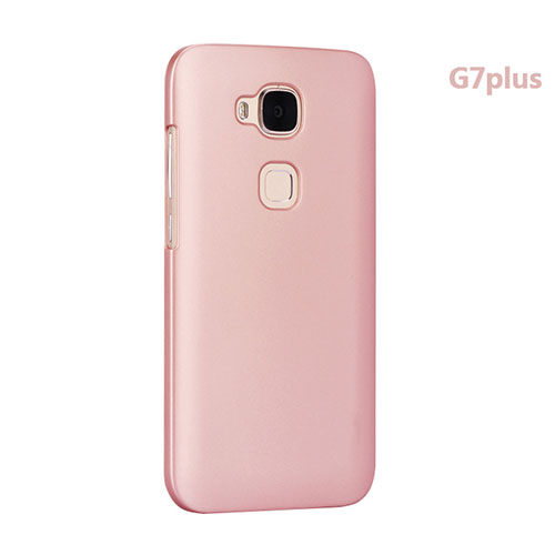 Hard Rigid Plastic Matte Finish Snap On Cover for Huawei G7 Plus Pink