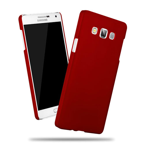 Hard Rigid Plastic Matte Finish Snap On Cover for Samsung Galaxy DS A300G A300H A300M Red