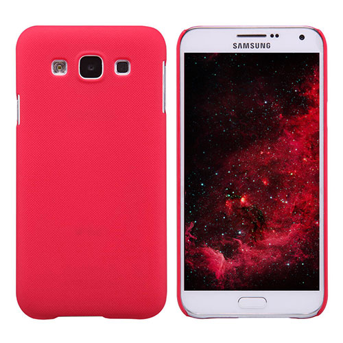 Hard Rigid Plastic Matte Finish Snap On Cover for Samsung Galaxy E7 SM-E700 E7000 Red