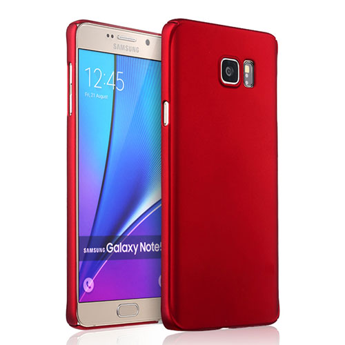 Hard Rigid Plastic Matte Finish Snap On Cover for Samsung Galaxy Note 5 N9200 N920 N920F Red