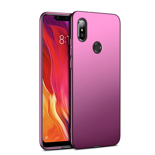 Hard Rigid Plastic Matte Finish Snap On Cover for Xiaomi Mi 8 Purple