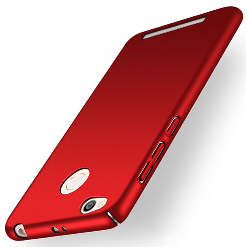 Hard Rigid Plastic Matte Finish Snap On Cover for Xiaomi Redmi 3 Pro Red