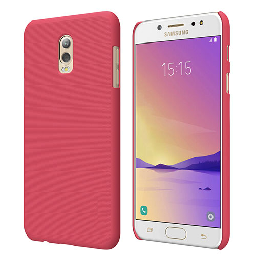 Hard Rigid Plastic Matte Finish Snap On Cover M04 for Samsung Galaxy C7 (2017) Red