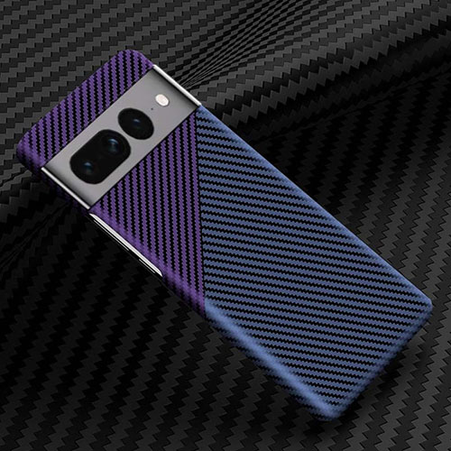 Hard Rigid Plastic Matte Finish Twill Snap On Case Cover for Google Pixel 7 Pro 5G Purple