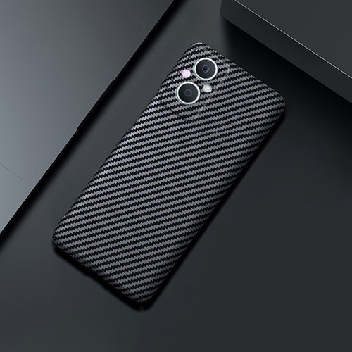 Hard Rigid Plastic Matte Finish Twill Snap On Case Cover for Oppo Reno7 Z 5G Black