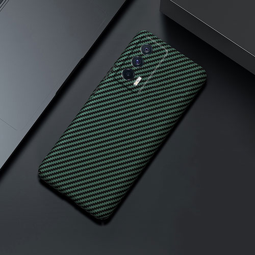 Hard Rigid Plastic Matte Finish Twill Snap On Case Cover for Vivo iQOO 7 India 5G Green