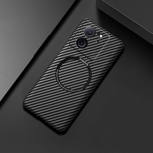 Hard Rigid Plastic Matte Finish Twill Snap On Case Cover with Mag-Safe Magnetic for Xiaomi Redmi K60 Ultra 5G Black