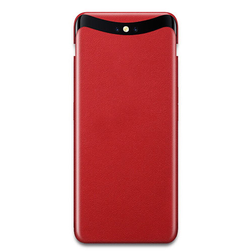 Hard Rigid Plastic Matte Finish Twill Snap On Case for Oppo Find X Red