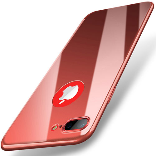 Hard Rigid Plastic Mirror Snap On Case for Apple iPhone 8 Plus Red