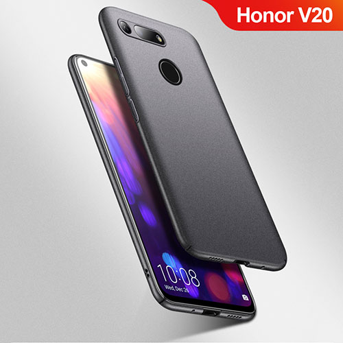 Hard Rigid Plastic Quicksand Cover Case for Huawei Honor V20 Gray