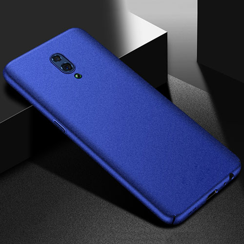 Hard Rigid Plastic Quicksand Cover Case for Oppo Reno Blue