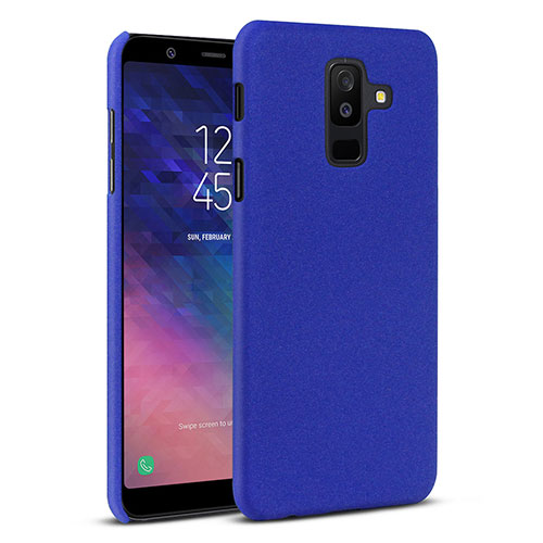 Hard Rigid Plastic Quicksand Cover Case for Samsung Galaxy A9 Star Lite Blue