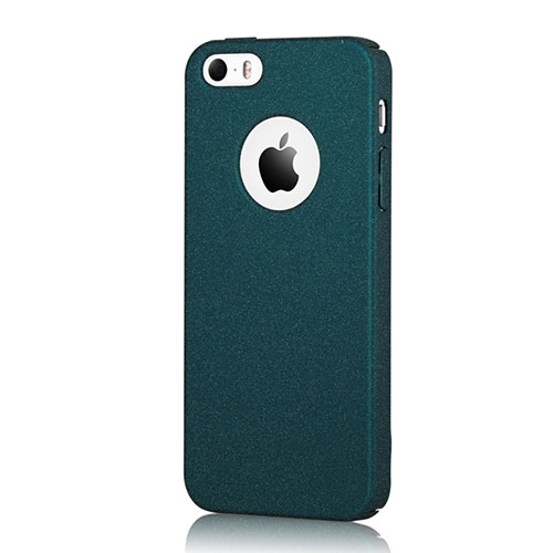 Hard Rigid Plastic Quicksand Cover for Apple iPhone 5 Blue