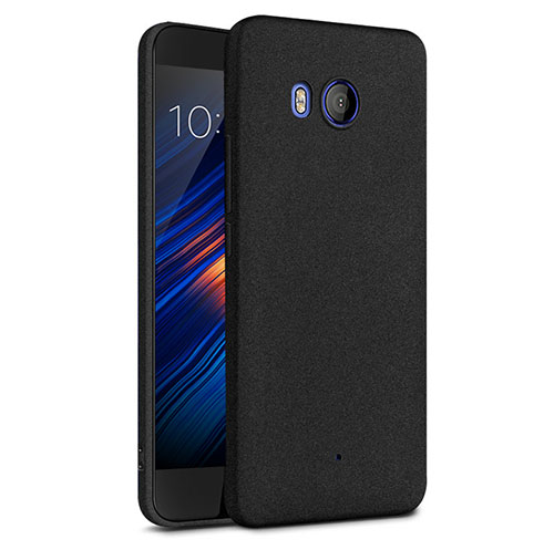 Hard Rigid Plastic Quicksand Cover for HTC U11 Black